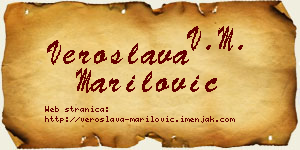 Veroslava Marilović vizit kartica